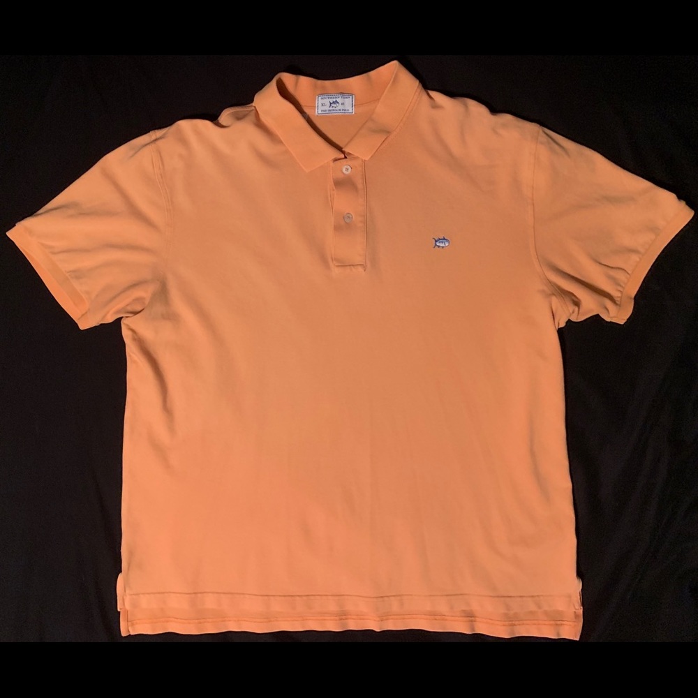 Southern Tide Skipjack Polo Size XL Orange
